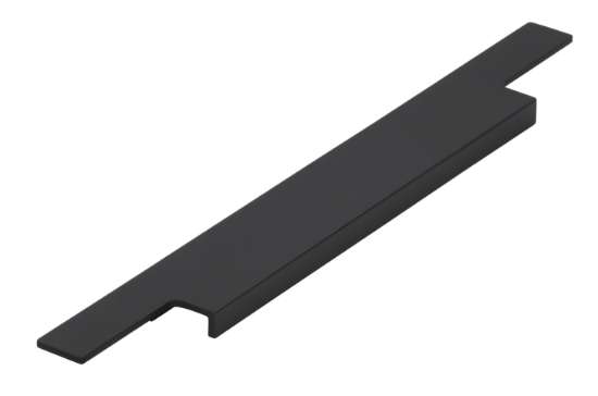 Afbeeldingen van Siro Handgreep metaal - L 295mm/H 38mm/B 13mm mat zwart 