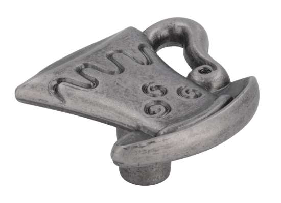 Afbeeldingen van Siro Meubelknop metaal - L 42mm/H 21mm/B 39mm - tin 