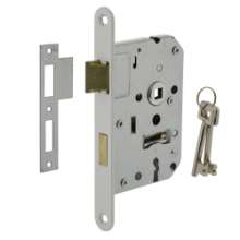 Afbeeldingen van INTERSTEEL Woningbouw klavier dag- en nachtslot wit 55 mm 9540