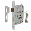 Afbeeldingen van INTERSTEEL Woningbouw klavier dag- en nachtslot wit 55 mm 9540