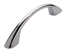 Afbeeldingen van Siro Meubelgreep metaal - boorafstand 96mm/L 132mm/H 29mm/B 14mm chroom glanzend 
