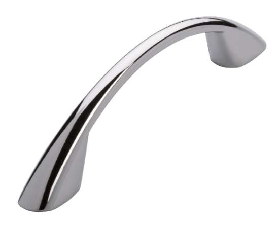 Afbeeldingen van Siro Meubelgreep metaal - boorafstand 96mm/L 132mm/H 29mm/B 14mm chroom glanzend 