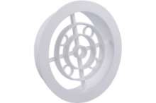 Afbeeldingen van Vent.rooster vast   100mm rond      wit