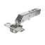 Afbeeldingen van Hettich Sensys hoekscharnier W45 zonder geïntegreerde demping (Sensys 8639 W45), vernikkeld, opliggend, openingshoek 95°, TH-boorbeeld 52 x 5,5 mm, voor schroefbevestiging (-)