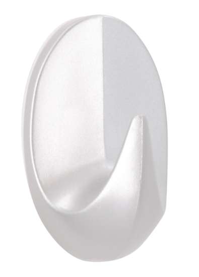 Afbeeldingen van Siro Haak kunststof - L 42mm/H 22mm/B 26mm chroom mat zelfklevend 