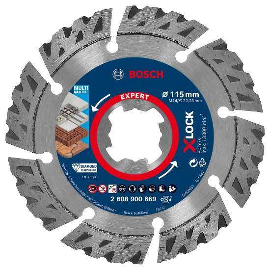 Afbeeldingen van Bosch EXPERT X-LOCK Diamantschijf Multi Material