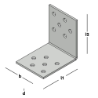 Afbeeldingen van GB Versterkingshoek 50x50mm 40x2mm Sendzimir Verzinkt 