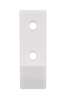 Afbeeldingen van Siro Kapstokhaak kunststof - boorafstand 19,5mm/L 51mm/H 58mm/B 18mm wit 