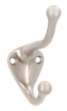 Afbeeldingen van Siro Kapstokhaak metaal - boorafstand 22mm/L 82mm/H 76mm/B 32mm nikkel mat 
