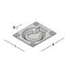 Afbeeldingen van GB luikring - 77x90x7,5mm - elektrolitisch verzinkt
