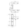 Afbeeldingen van INTERSTEEL Deurkruk Courgette met ovaal schild 238x39x9mm WC63/8mm mat chroom 0206