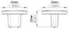Afbeeldingen van Siro Meubelknop metaal - L 33mm/H 22mm/B 33mm chroom glanzend 