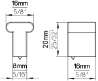 Afbeeldingen van Siro Meubelknop metaal - L 16mm/H 20mm/B 16mm - aluminium 