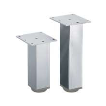 Afbeeldingen van Hettich Meubelvoet Lano SQ 46, 100 mm zilver geëloxeerd
