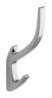Afbeeldingen van Siro Kapstokhaak metaal - boorafstand 32mm/L 150mm/H 71mm/B 15mm chroom glanzend 