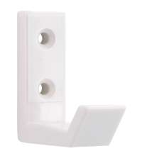 Afbeeldingen van Siro Kapstokhaak kunststof - boorafstand 19,5mm/L 51mm/H 58mm/B 18mm wit 