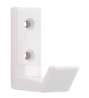 Afbeeldingen van Siro Kapstokhaak kunststof - boorafstand 19,5mm/L 51mm/H 58mm/B 18mm wit 