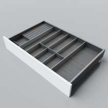 Afbeeldingen van Blum Bestekindeling voor messen Legrabox houtdecor - corpusbreedte 700-900 diepte 500mm - houtdecor zwart/aluminium OL.SA5080S2BEST