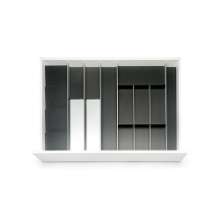 Afbeeldingen van Blum Bestekindeling met foliehouder Legrabox houtdecor - corpusbreedte 900-1000mm diepte 650mm - houtdecor zwart/aluminium OL.SA6590S4BEST