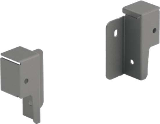 Afbeeldingen van Hettich Set achterwandverbinders ArciTech 78 mm, antraciet, links en rechts