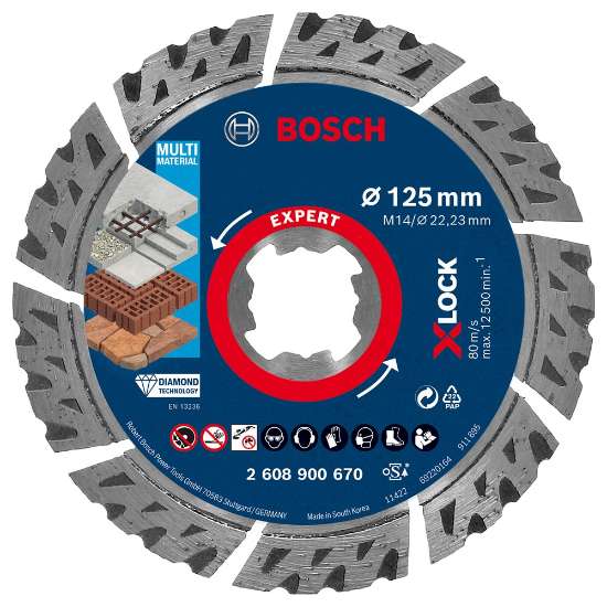 Afbeeldingen van Bosch EXPERT X-LOCK Diamantschijf Multi Material