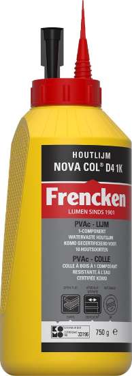 Afbeeldingen van Frencken Houtlijm D4 - 750gram - 1 component komo