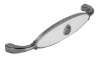 Afbeeldingen van Siro Meubelgreep metaal - boorafstand 128mm/L 138mm/H 27mm/B 23mm antiek zilver/wit 