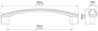 Afbeeldingen van Siro Meubelgreep metaal - boorafstand 128mm/L 150mm/H 29mm/B 16mm - RVS effect 