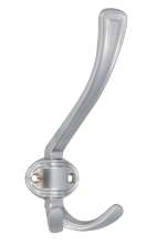 Afbeeldingen van Siro Kapstokhaak metaal - boorafstand 32mm/L 158mm/H 76mm/B 67mm - chroom mat 