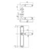 Afbeeldingen van INTERSTEEL Deurkruk Courgette met ovaal schild 238x39x9mm blind chroom 0206