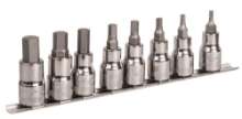 Afbeeldingen van Bahco schroevendraaier dopsleutelset 8 delig 1/2'' op rail houder