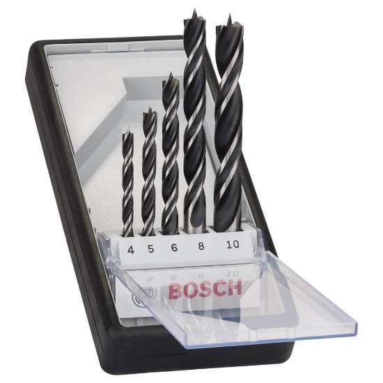 Afbeeldingen van Bosch 5-delige Robust Line houtspiraalborenset X5L