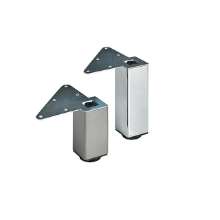 Afbeeldingen van Hettich Meubelvoet Kaleo SQN 46, 100 mm roestvrij staal finish