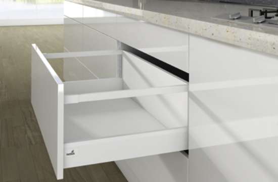 Afbeeldingen van Frontlade Set met Reling H250/94 L300 Wit