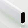 Afbeeldingen van Hettich Ovale kastbuis met witte poedercoating, 3000 mm