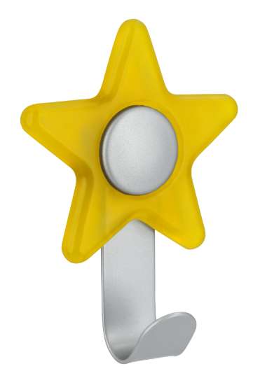 Afbeeldingen van Siro Kapstokhaak metaal - L 97mm/H 30mm/B 71mm geel/aluminium 