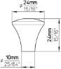 Afbeeldingen van Siro Meubelknop metaal - L 24mm/H 24mm/B 24mm - chroom glanzend 