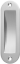 Afbeeldingen van Hermeta schuifdeurkom 120x40mm 4560-01 ovaal