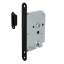 Afbeeldingen van INTERSTEEL Woningbouw magneet cilinder dag- en nachtslot 55mm, voorplaat afgerond zwart, 20x175, doorn 50mm inc 9572