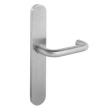 Afbeeldingen van INTERSTEEL Deurkruk Rond op XL schild blind rvs geborsteld 0579