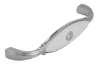 Afbeeldingen van Siro Meubelgreep metaal - boorafstand 96mm/L 106mm/H 26mm/B 20mm chroom glanzend/wit 
