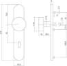 Afbeeldingen van INTERSTEEL Knop op schild sleutelgat 56 mm rvs geborsteld 2752
