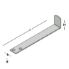 Afbeeldingen van GB Valijzer 150x30mm 20x2mm Elektrolytisch Verzinkt Op=Op