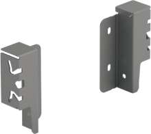 Afbeeldingen van Hettich Set achterwandverbinders ArciTech 94 mm, antraciet, links en rechts
