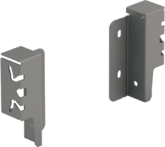 Afbeeldingen van Hettich Set achterwandverbinders ArciTech 94 mm, antraciet, links en rechts