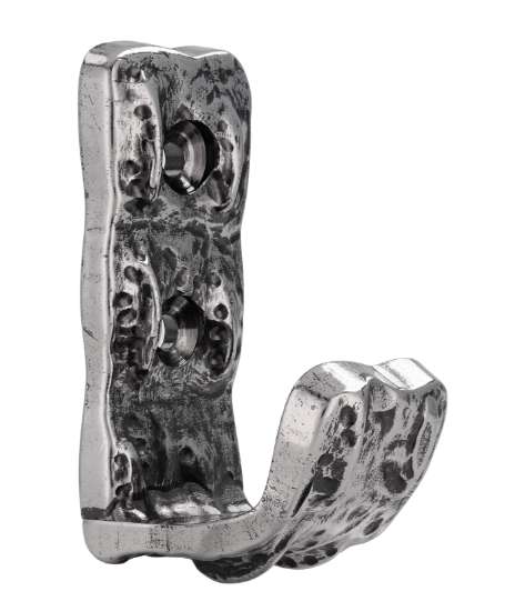 Afbeeldingen van Siro Kapstokhaak metaal - boorafstand 20mm/L 62mm/H 38mm/B 26mm antiek zilver 
