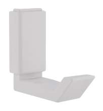 Afbeeldingen van Siro Kapstokhaak kunststof - boorafstand 20mm/L 51mm/H 57mm/B 22mm - wit 