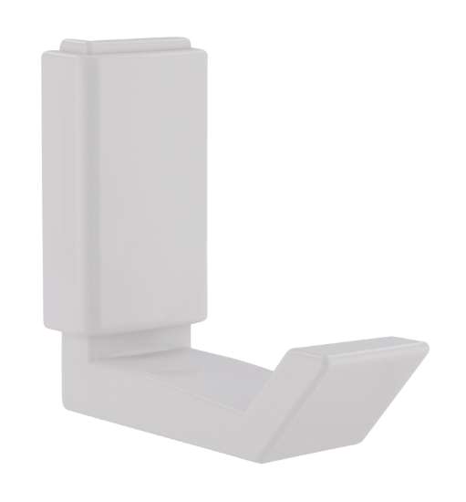 Afbeeldingen van Siro Kapstokhaak kunststof - boorafstand 20mm/L 51mm/H 57mm/B 22mm - wit 