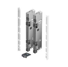 Afbeeldingen van Hettich AvanTech YOU Set verbinders voor inliggend front om zelf op maat te maken, te gebruiken met inlay-ladezijwand, systeemhoogte  187,  wit