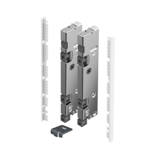 Afbeeldingen van Hettich AvanTech YOU Set verbinders voor inliggend front om zelf op maat te maken, te gebruiken met inlay-ladezijwand, systeemhoogte  187,  wit